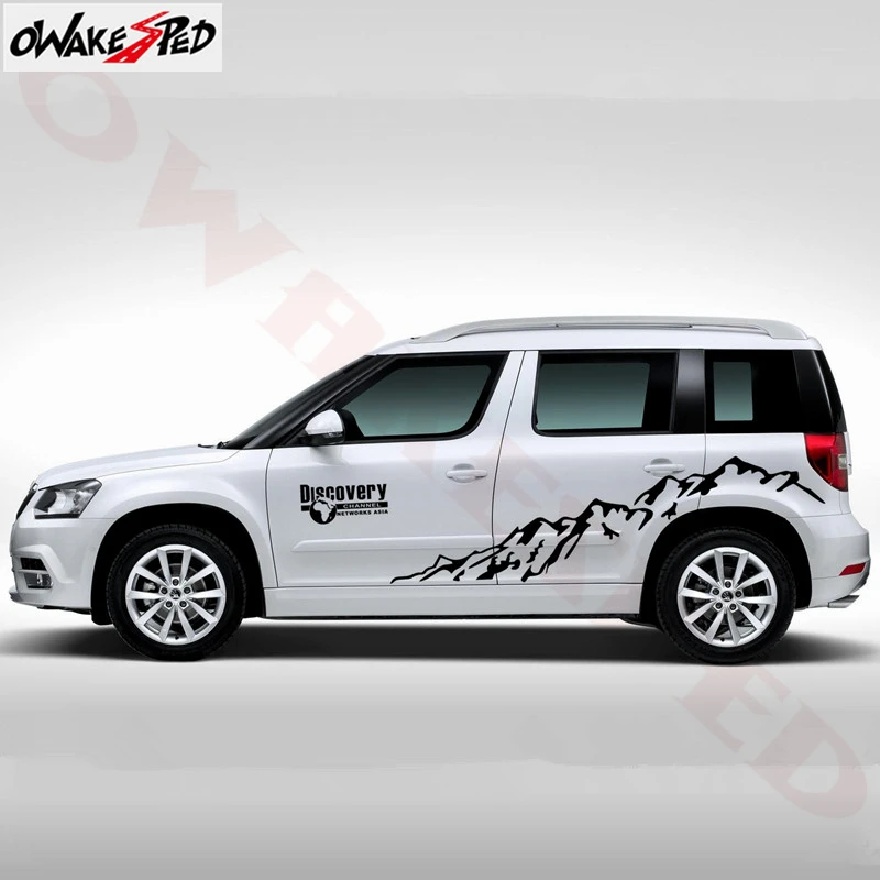 Декоративные наклейки s Discovery Mountain виниловые для кузова автомобиля Skoda Yeti 2009 2017 1