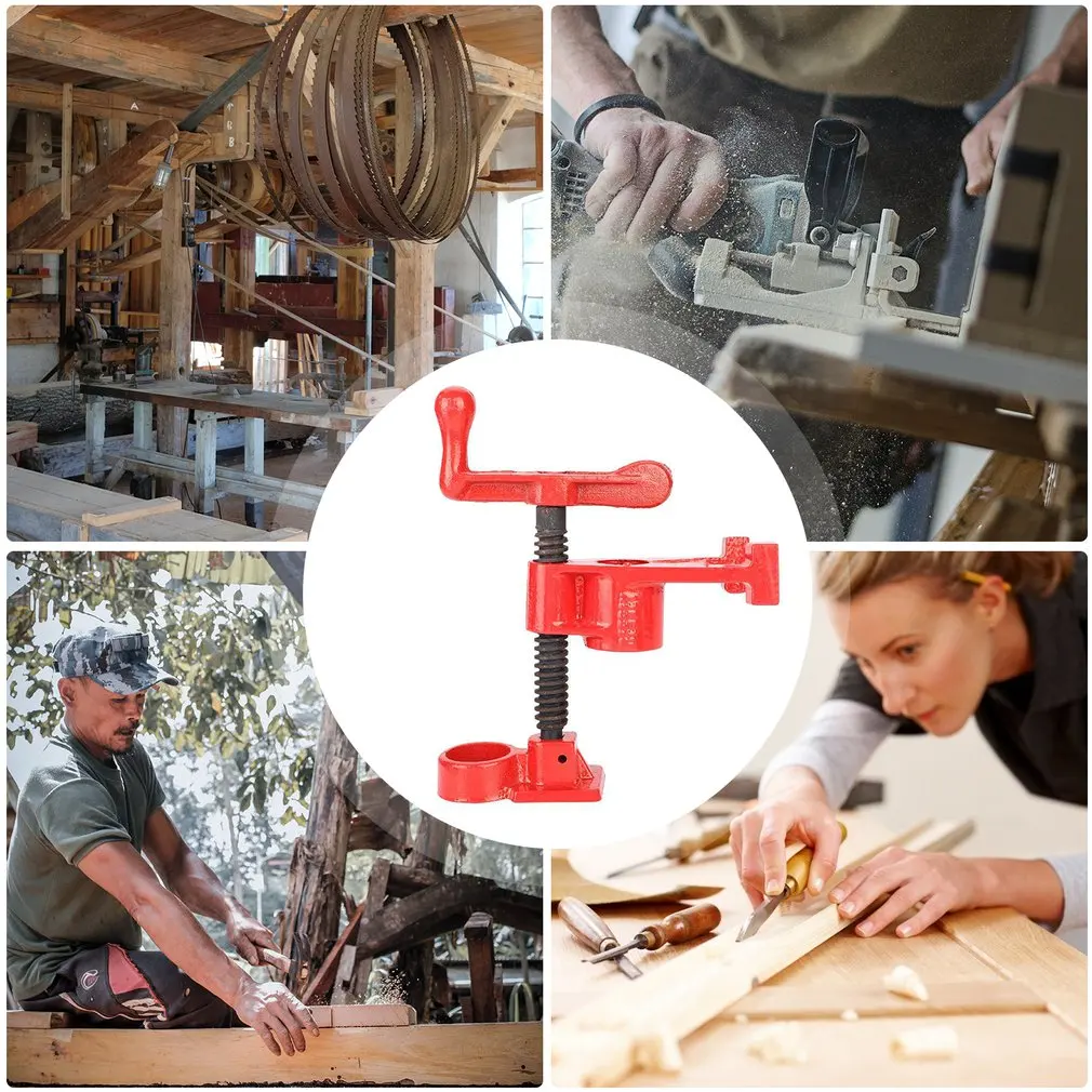 

1 Set 3/4 Quick Release Heavy Duty Clamp Wide Base Iron Wood Metal Clamp Set For Woodworking Workbench