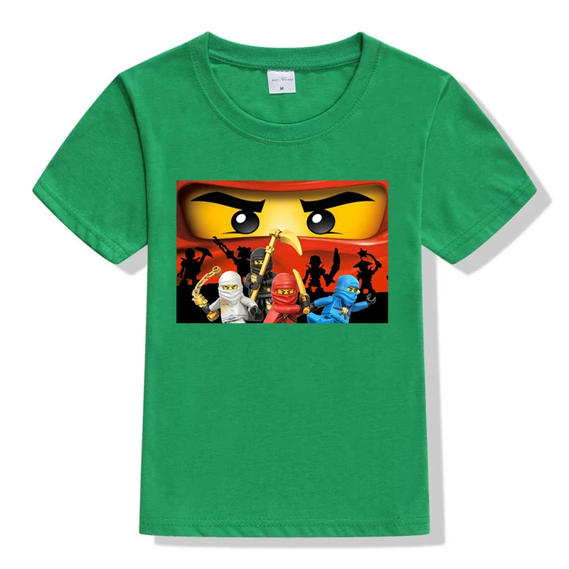 Ninja Ninjago/футболка для мальчиков топы девочек хлопковые футболки с рисунком Legoe
