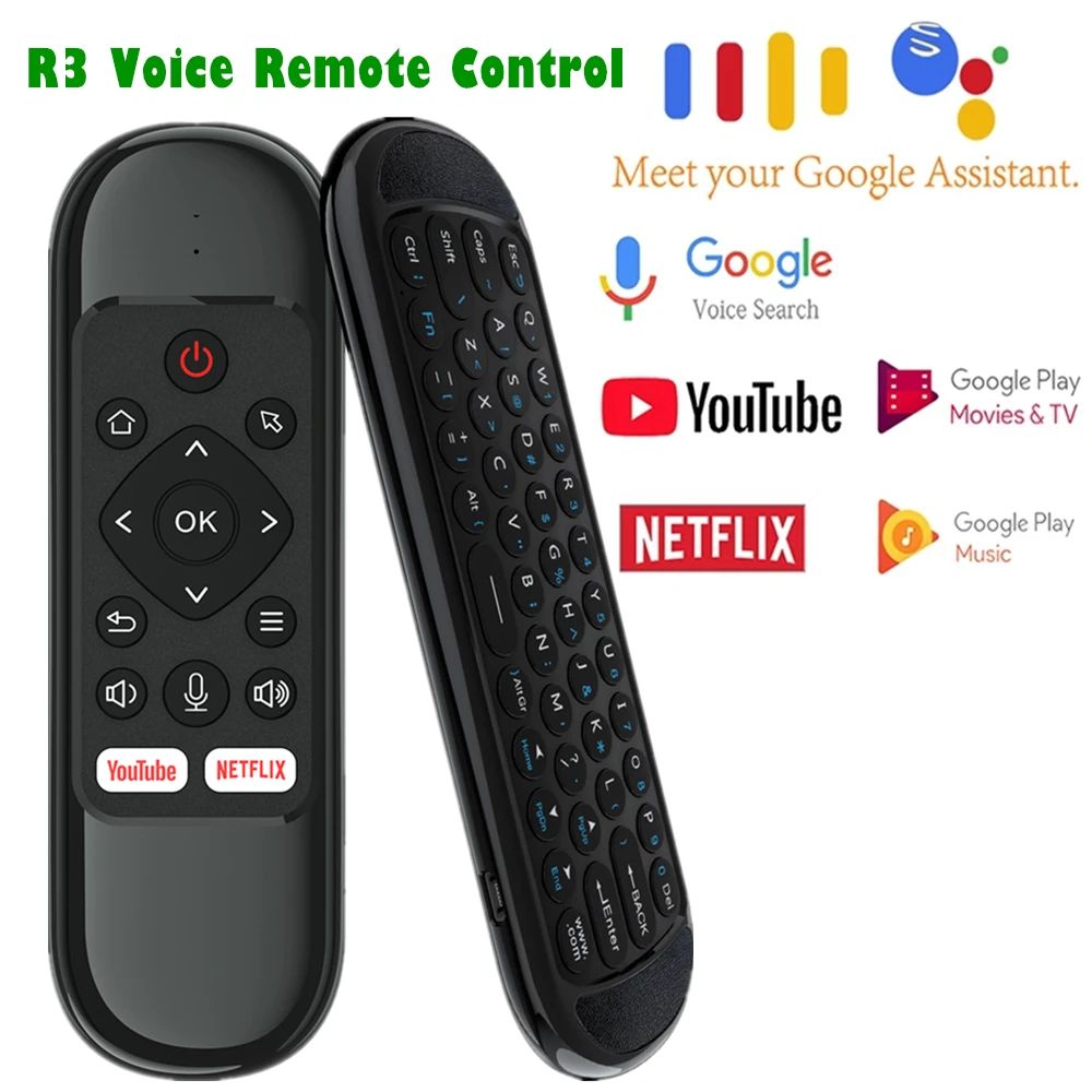 

Мини-клавиатура R3 Air Mouse для Android TV Box PC Youtobe Google с голосовым поиском и дистанционным управлением для умного дома