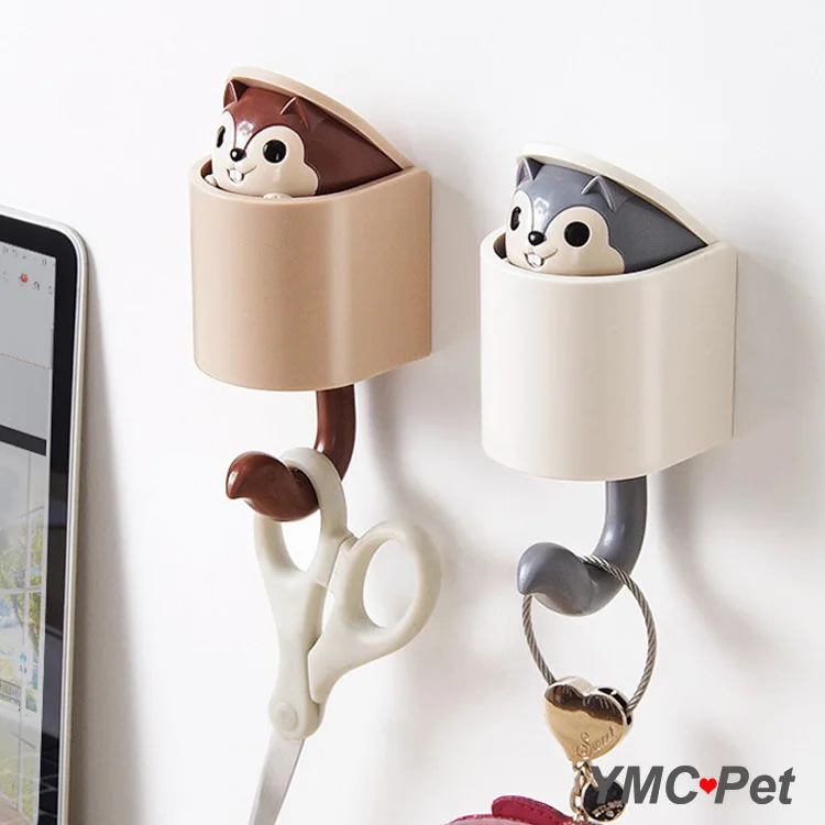 

Домашний симпатичный крючок Decore для белки без отверстий, крючок для пальто, настенный крючок для одежды, самоклеящийся крючок для мусора, кл...