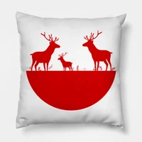 christmas 2020 deer polyester fashion christmas cushion cover 45x45cm pet bulldog cat throw pillows case decorative for couch