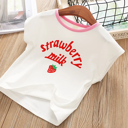 Vgiee/детская одежда жилет и шорты с принтом клубники для девочек комплект из двух