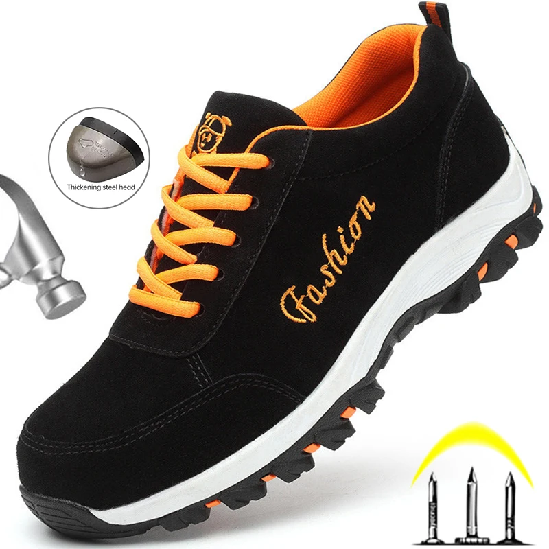 

Защитные рабочие ботинки, кроссовки со стальным носком, разрушаемые, обувь для строительства, защита от пирсинга