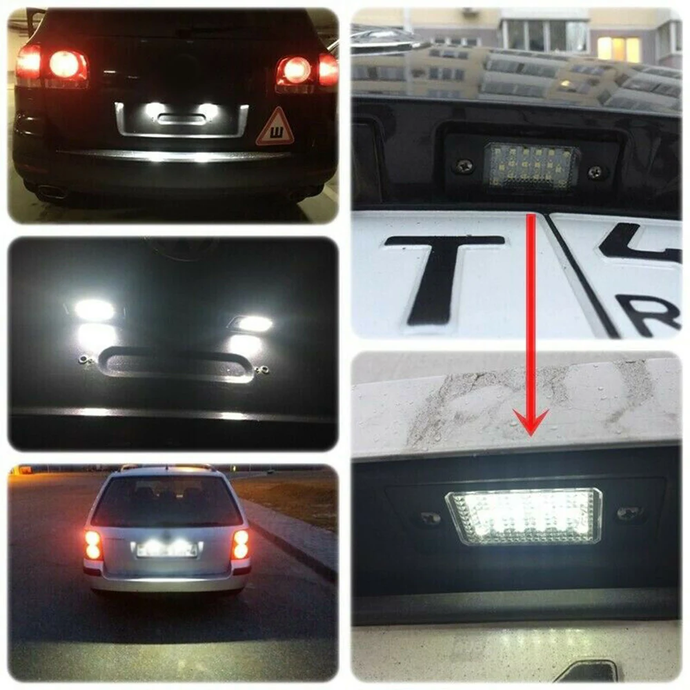 

2pcs LED License Plate Lights 6500K Accessories Lamp Number Replacement SMD