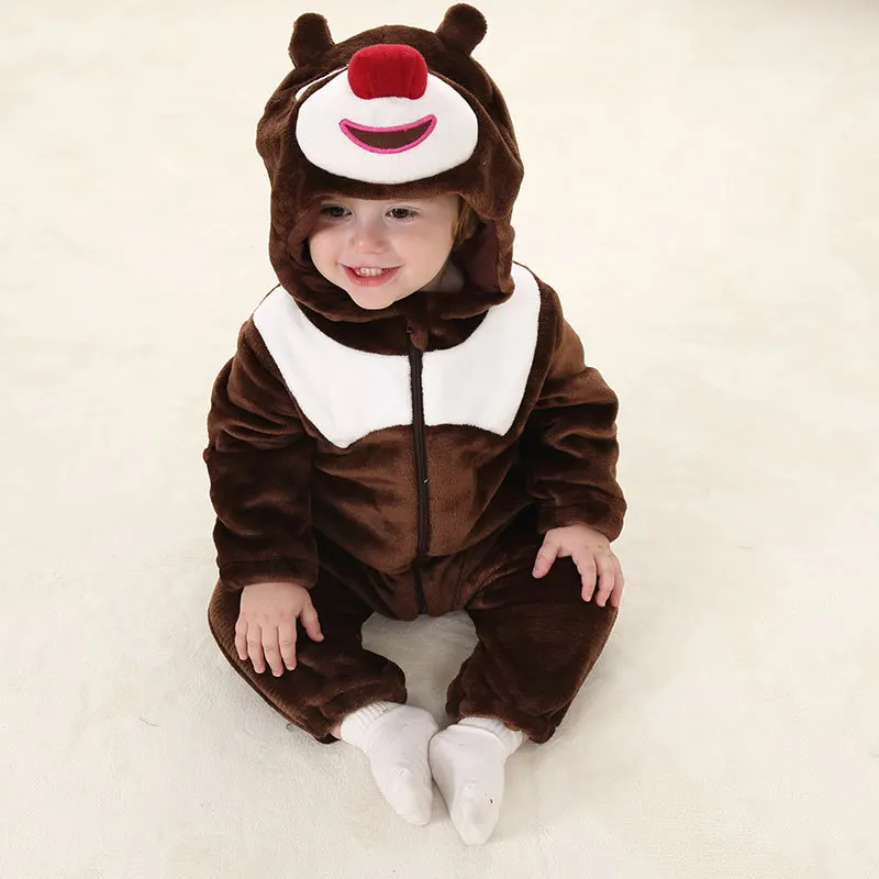 Детская Пижама с медведем кигуруми Детский комбинезон для младенцев Комбинезон