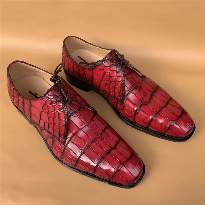 Предварительный заказ уникальные дизайнерские мужские красные модельные туфли