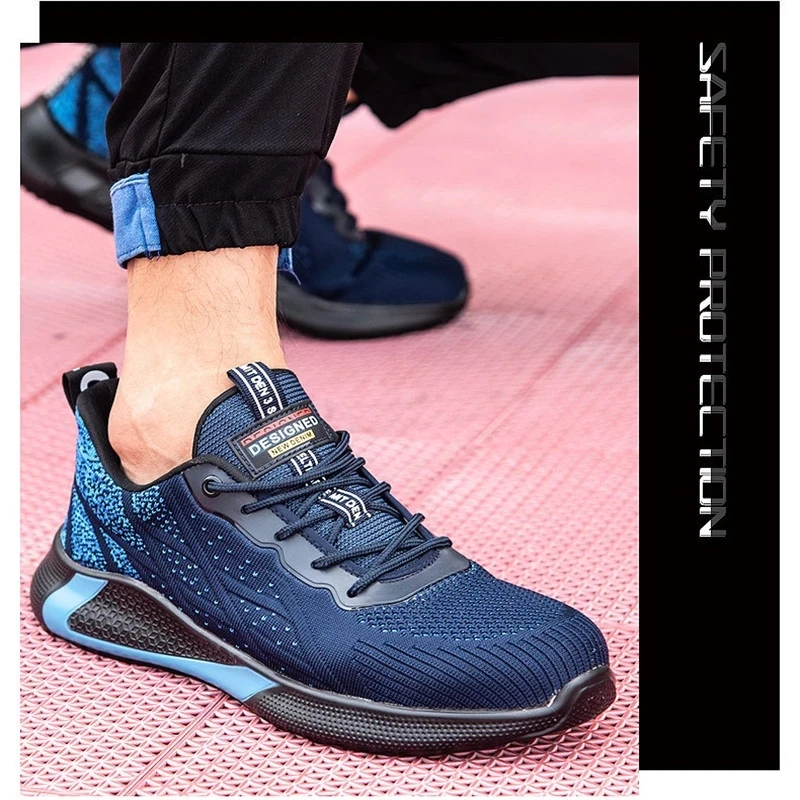 

Spring Indestructible Men's Work Safety Shoes Breathable Wear-Resistant Boots Steel Toe Anti-Smashing, Anti-Piercing Work Shoes