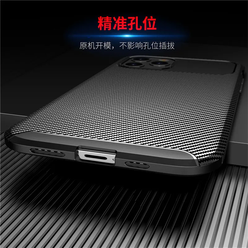 Силиконовый чехол из углеродного волокна для iPhone 13 Pro Max 13Max защитный телефона с