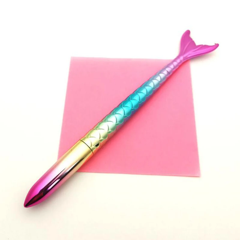 3 шт./партия 0 38 мм милые черные чернила для ручек Русалка Лазерная цветная гелевая