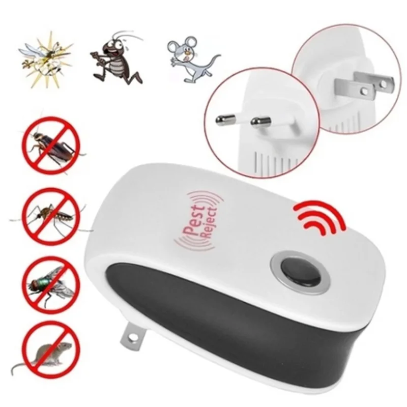 

1Pcs Pest Reject Ultrasound Mouse Cockroach Repeller Device Insect Rats Spiders Mosquito Killer Pest Control Household Pest