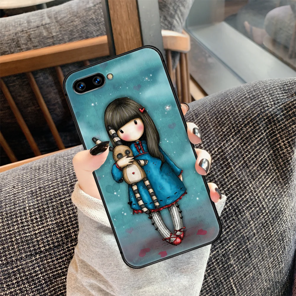 

Cartoon Lovely Santoro Gorjuss Phone Case Cover Hull For HUAWEI honor 7a 8 8s 8a 8x 9 9x 10 20 i Lite Pro black Coque Painting