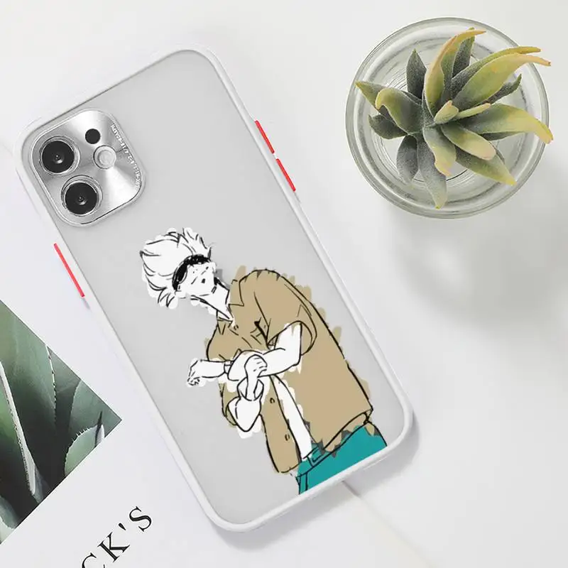 

Jujutsu Kaisen Phone Case For iPhone 12 11 Mini Pro XR XS Max 7 8 Plus X Matte transparent White Cover