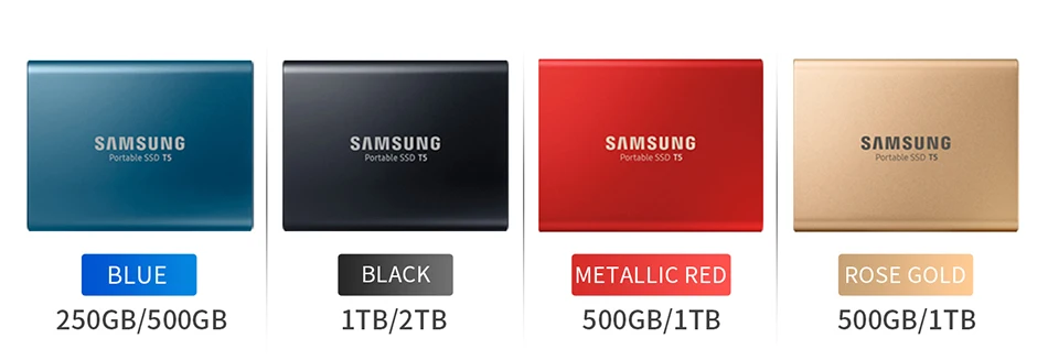 Samsung T5 портативный SSD 250 ГБ 500 1 ТБ 2 ТБ USB3.1 Внешние накопители USB 3,1 Gen2 Совместимость с ПК