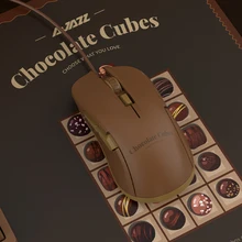 AJAZZ New Arrived Chocolate Mice Wired USB Mouse 12400DPI Gaming Mouse 6 Keys Adjustable DPI Mause for Gamer Laptop Notebook PC