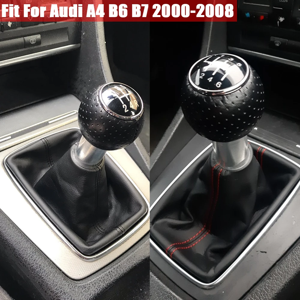 

Кожаный Рычаг переключения передач для Audi A4 B6 B7 2000-2008 5 6