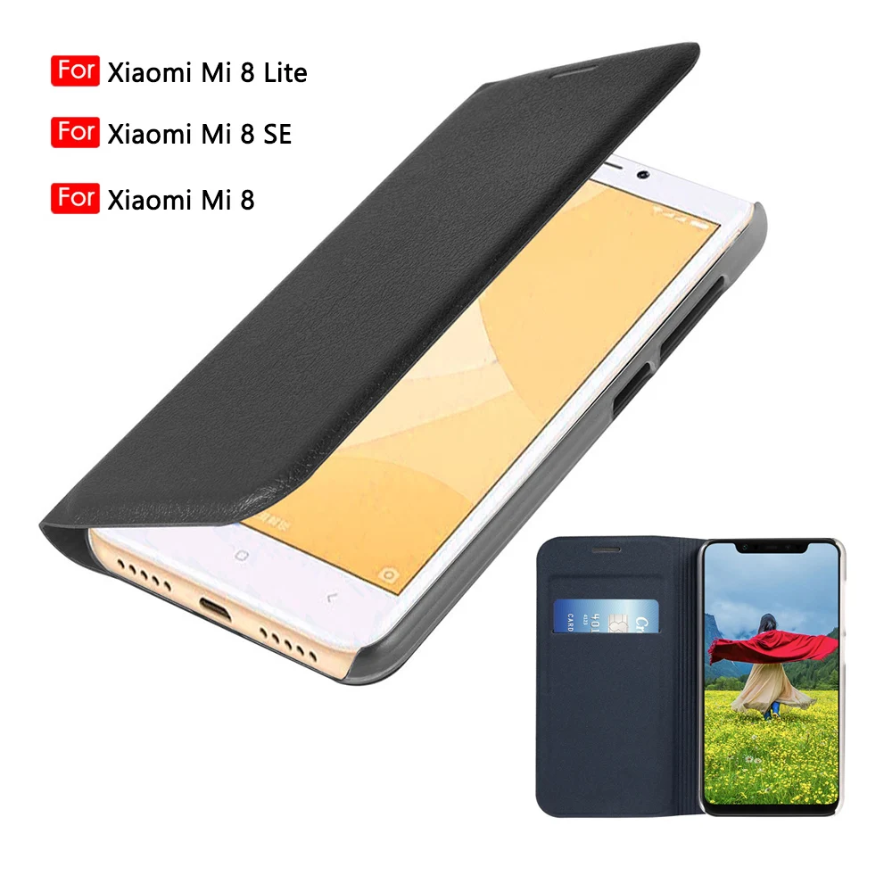 Чехол для телефона Xiaomi Mi 8 Lite кожаный чехол книжка Xiomi Mi8 Mi8Se Mi8lite lite с карманом