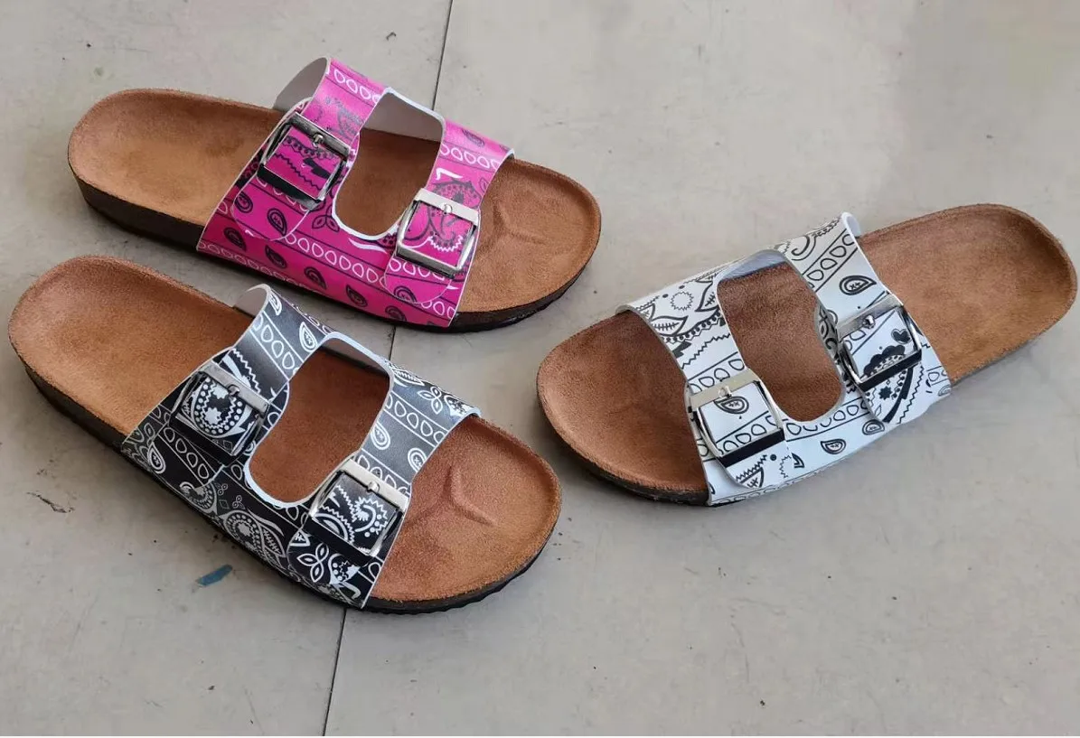 

2021 Summer Sandals Slippers Woman Slip On Sandals Buckle Flat Hemp Linen Casual Slides Shoes Open Toe Platform Sandalia Mujer