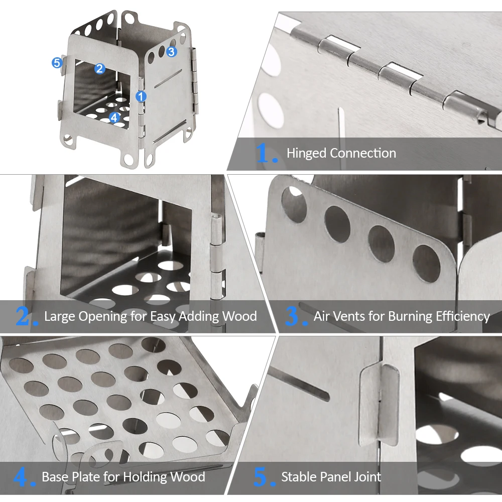 Lixada портативная титановая легкая складная деревянная плита карманная для