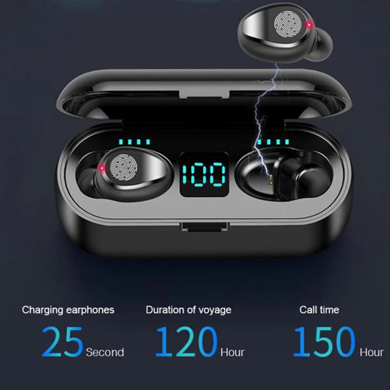 

5.0 Bluetooth Headset TWS Wireless Earphones Mini Earbuds Stereo IPX6