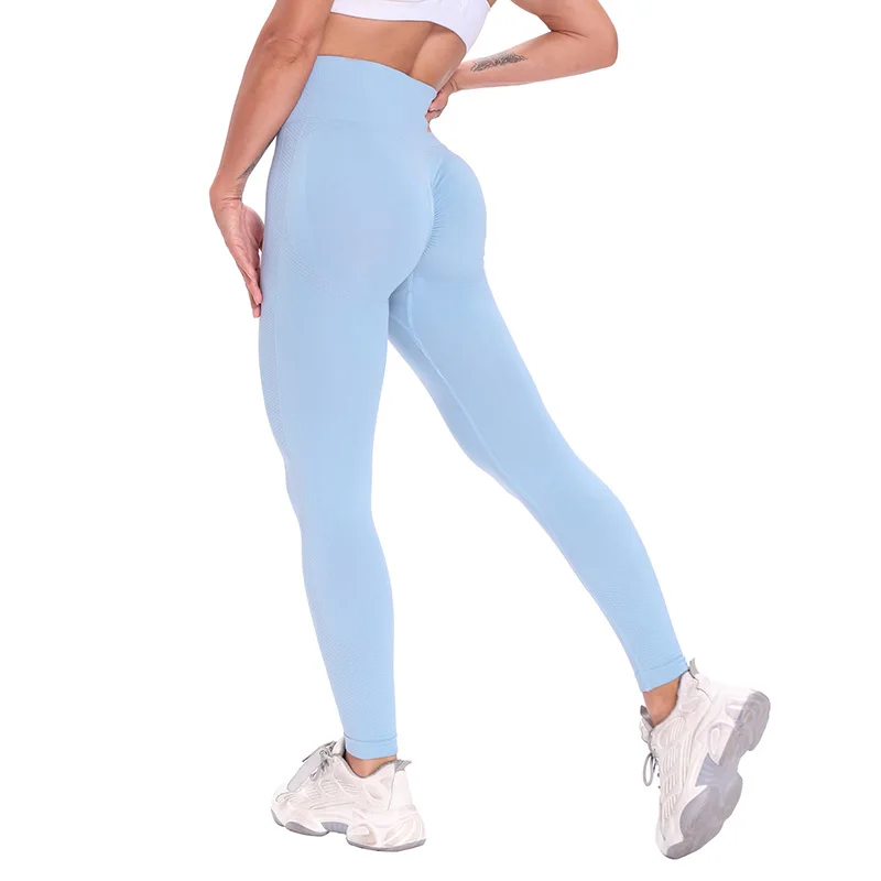 New High Waist Seamless Leggings Elastic Breathable Yoga Pants Running Fitness Sports Clothes Athletic Exercise Put Hip Leggings