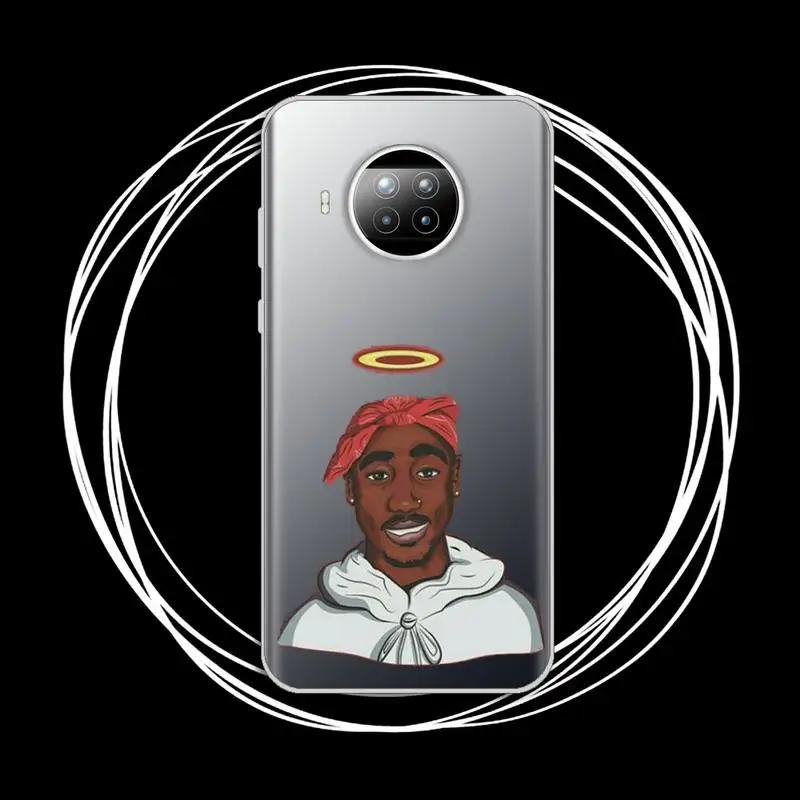 

Rapper 2pac Phone Case Transparent for Xiaomi Redmi note 10 t 8 9 pro lite 11