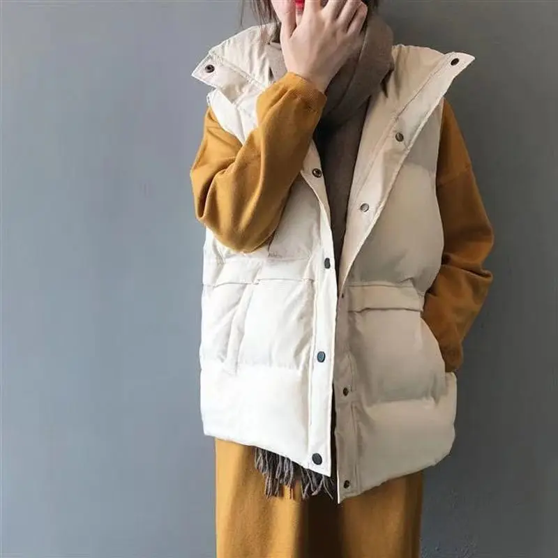 Clearance Special Price Autumn And Winter New Loose Short Down Cotton Coat Women's Versatile Vest Bread Suit