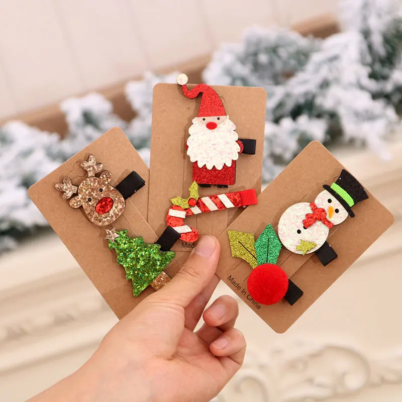

1pcs Christmas Hair Clip Christmas Snowman Hair Clip Christmas Children Hairpin Merry Christmas Hairpin for Children Girls