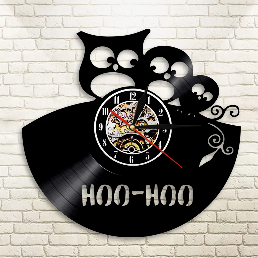 Настенные часы Hoo Baby Owl декоративные для детской комнаты из винила настенные с