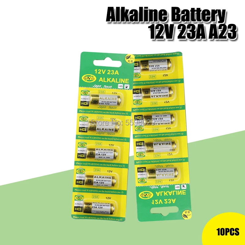 10PCS 12V Batteries 23A 21/23 A23 E23A MN21 MS21 V23GA L1028 Alkaline Dry Battery for Alarm Doorbell Car Remote Control etc
