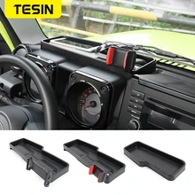 TESIN Car Dashboard Storage Box Phone Tablet Holder Organizer Tray for Suzuki Jimny 2019 2020 2021 Stowing Tidying Accessories