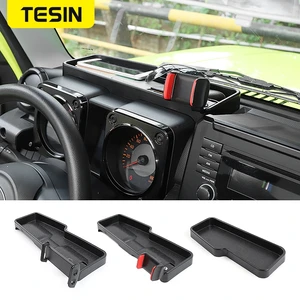 tesin car dashboard storage box phone tablet holder organizer tray for suzuki jimny 2019 2020 2021 stowing tidying accessories free global shipping