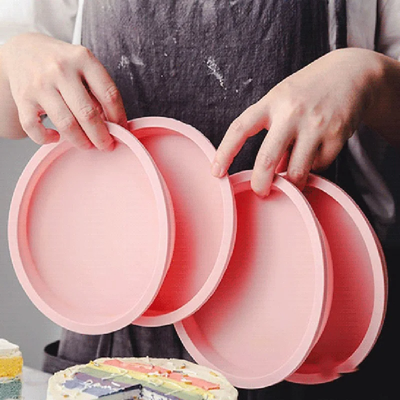 

DIY Desserts Baking Mold Silicone Layered Cake Round Shape Mold Kitchen Bakeware Mousse Cake Moulds Baking Pan Tools