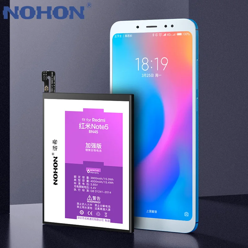 NOHON BN45 BN43 BN41 BM45 BM46 BM47 BM22 BM35 BM36 Батарея для спортивной камеры Xiao mi Red mi 3 3S 3X 4X обратите внимание на возраст 2, 3, 4, 5, 4X mi 5 4C 5S телефон Bateria