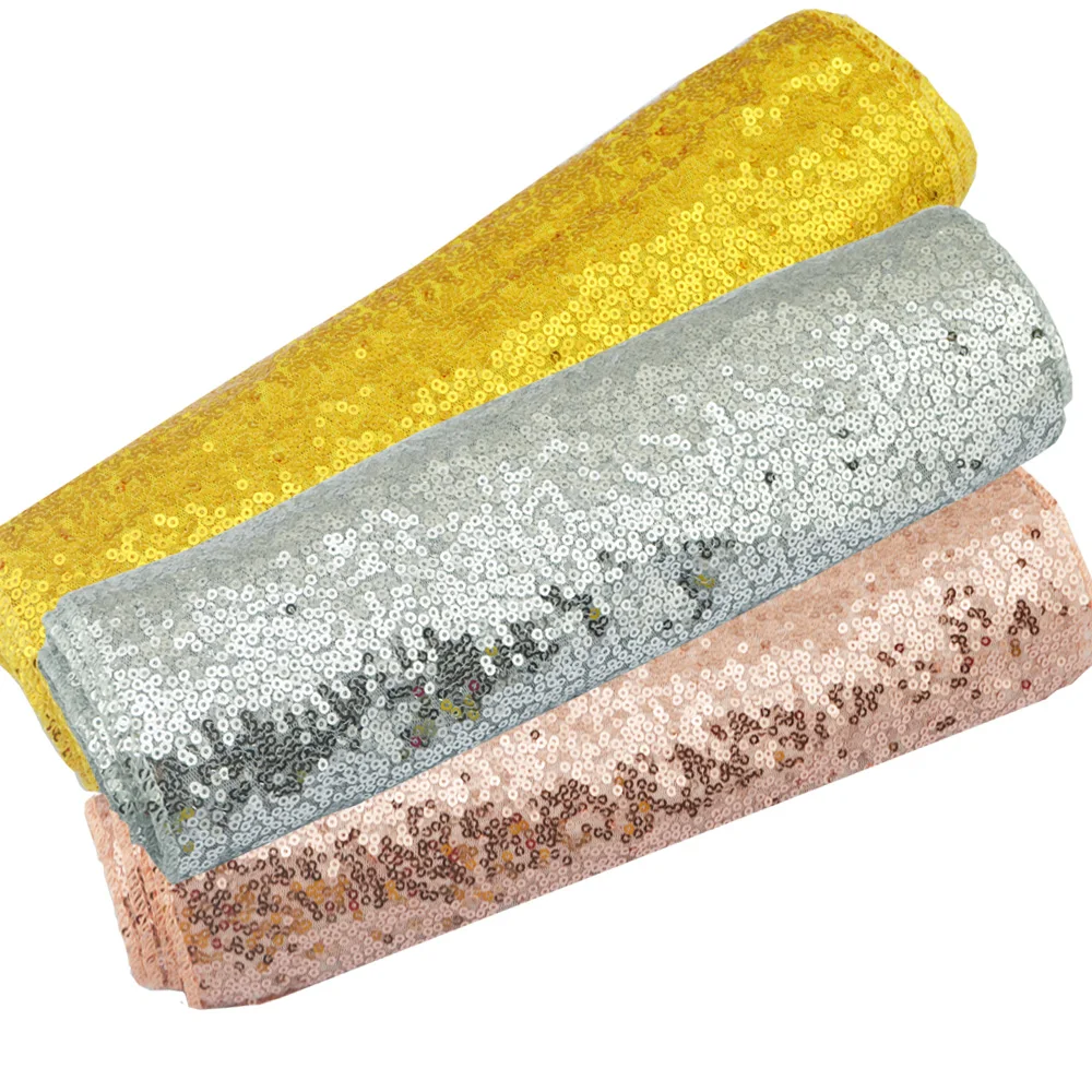 Блестящая скатерть на стол с вышивкой золотистая/Серебристая свадьбу Рождество