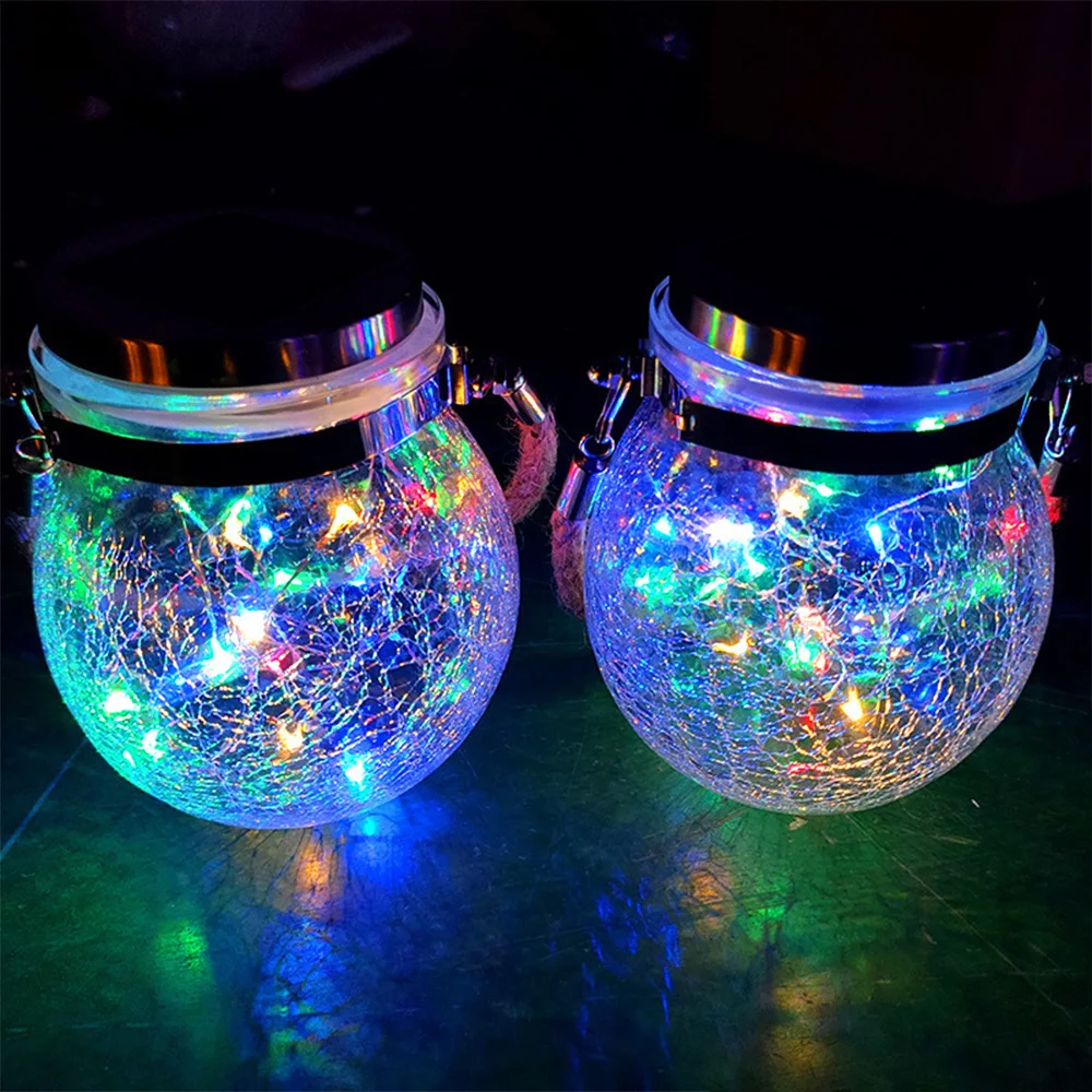 

Solar Light Outdoors Round Waterproof Led Solar Garden Fairy Lamp For Balcony Party Yard Decoration Star Night Light For Patio