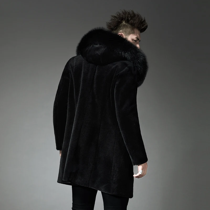 Новое поступление 2019 зимняя высококачественная мужская куртка из шерсти и