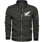 Мужская куртка-бомбер Honda, Повседневная трендовая уличная одежда в стиле Харадзюку, байкерская куртка, простая ветровка в британском стиле, мужская одежда