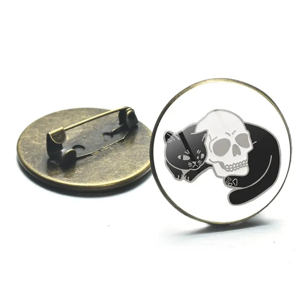 Cool Dark Witch Pentagram Brooch Ouija Board Weirdos Mister Hamsa Hand Cat Brooches Bag Denim Shirt Badges Halloween Gift | Украшения и