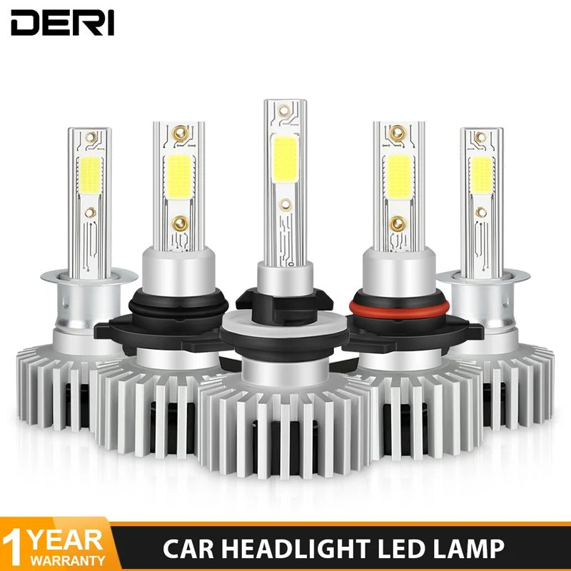 Светодиодные лампы для автомобильных фар 72 Вт H4 H1 H3 H7 H11 H8 H9 H27 880 881 9005 HB3 9006 HB4 3000K 6500K