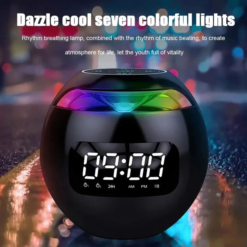 Mini Bluetooth Speaker Wireless Portable Speakers Sound Box with LED Display Alarm Clock Hifi TF Card MP3 Music Play | Электроника