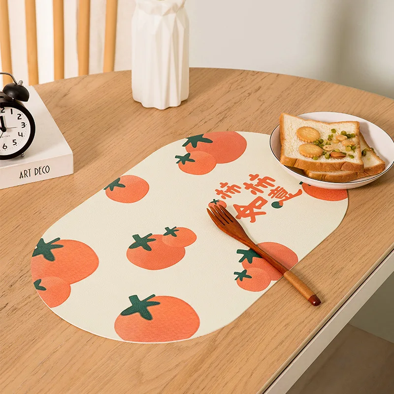 

Nordic Retro Table Mat Tablecloth Waterproof and Oil-proof Pvc Coffee Table Mat Leather Western Place Mat Insulation Mat