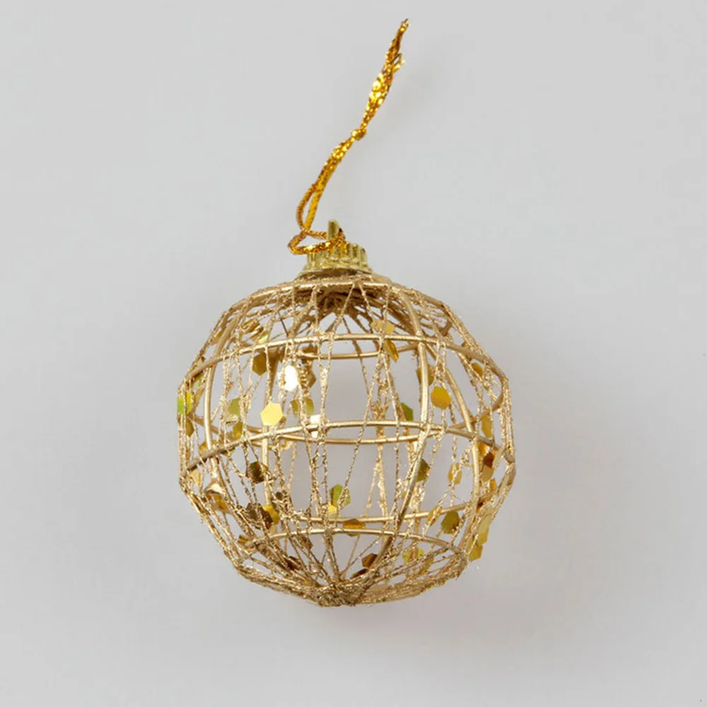 Блестящие золотые шары для рождественской елки 5/6 см подвесные Подвески