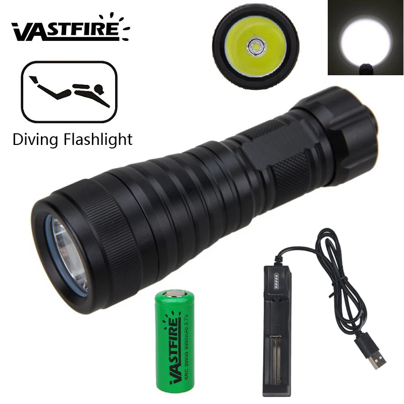 VASTFIRE 1000 LM CREE XM L L2 светодиодный подводный дайвинг фонарик Фонарь Лампа 100 м с