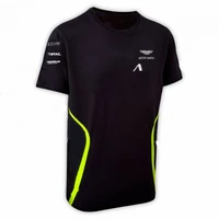 2021 outdoor sports mens black aston martin team t shirt f1 shirt motorcycle racing suit formula one summer casual o neck tee