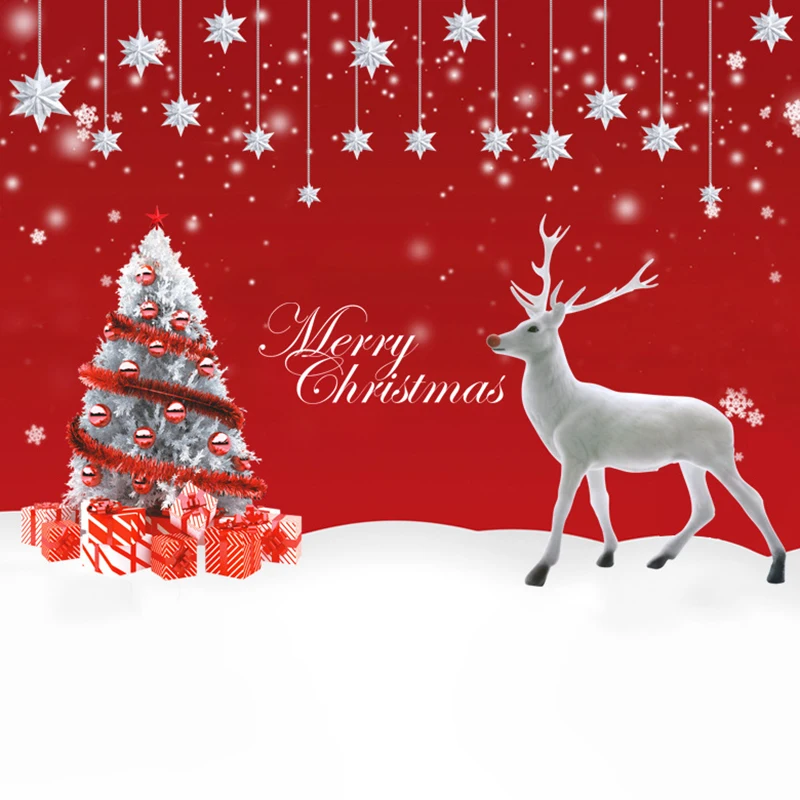 

2 PCS Set Christmas Wall Stickers DIY Window Mural Decals Tree Snowflakes Deer Wallpaper for Xmas Home Room Decoration Sticker