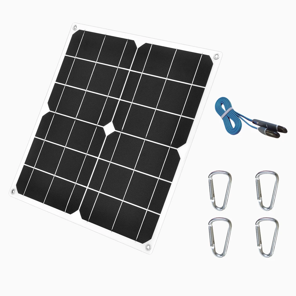 20 Вт 5 В USB 3A панель солнечных батарей монокристаллический кремний солнечное