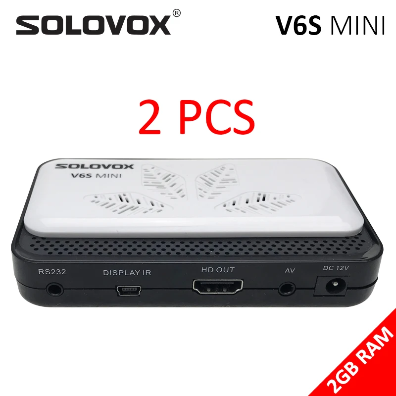 Спутниковый ТВ ресивер SOLOVOX V6S Mini HD DVB S2 Поддержка 2P декодер M3U Xtream Stalkmac RJ45 USB WiFi PowerVU