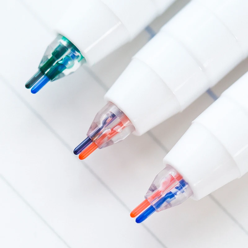 2 линии Ручка Комплект двойная линия водных чернил красные синие цвета кончик