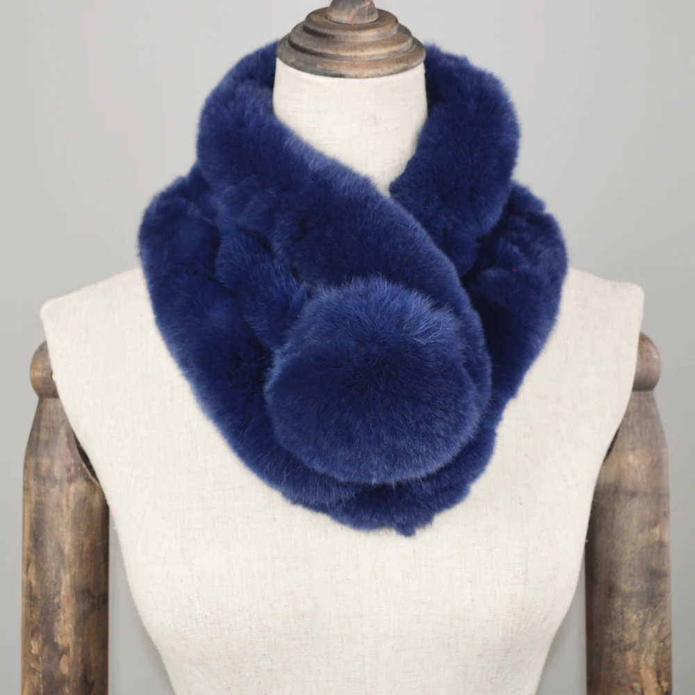 Лидер продаж 2019 женский зимний шарф из натурального кроличьего меха элегантный